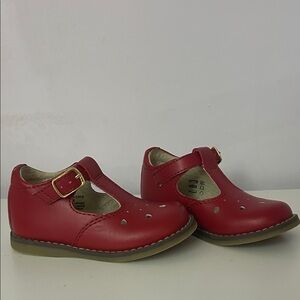 FootMates Red Kids Dress Shoes with Buckle